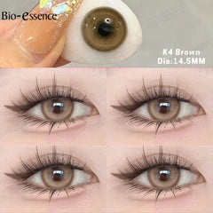 YICKYUE 2Pcs Natural Brown Colorcon Contacts Lenses Yearly OMG Series Korean New Fashion Gray Yearly Green Makeup Pupils