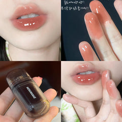 YICKYUE - Ice Night Mirror Lip Gloss Water Light Moisturizing Lip Glaze Lasting Transparent Jelly Lip Tint Korean Makeup Women Cosmetics