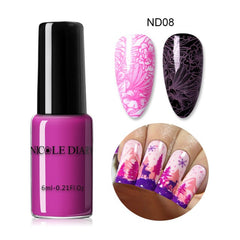NICOLE DIARY Nail Stamping Polish Autum Winter Series Stamp Varnishes Printing Polish for Plates Image Stamp Decoration