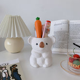 Yickyue Ins Creative Simulation Animal Koala Pen Holder Storage Ceramics Pen Holder Decoration Desk Storage Office Supplies