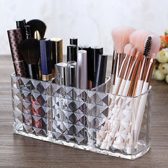 Acrylic Cosmetic Storage Box Makeup Brush Holder Organizer Lipstick Eyebrow Pencil Bathroom Storage Display Stand Diamond