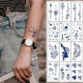 Yickyue New Tattoo Sticker Small Fresh Temporary Tattoos Juice Waterproof Fake Tattoo Body Art Small Fresh Tattoo Temporary Waterproof