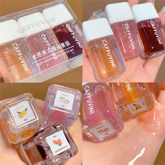 Mirror Lip Glaze Waterproof Lip Gloss Lips Makeup Set Transparent Lip Tint Water Shine Lip Balm Moisturizing Lipstick Cosmetics