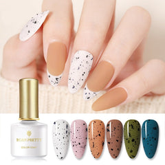 BORN PRETTY Nail Gel 6ml Eggshell Gel Nail Polish Transparent Gel & Special Black Material Nail Gel With Any Color Base