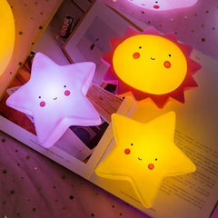 W&G Home Decor Creative Home Furnishings Night Light Moon Clouds Girl Heart Bedside Lamp Home Accessories Christmas Decorations