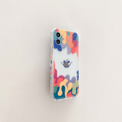 Original rainbow smiley cute cartoon silicone phone case for iphone 8 7 plus 12 11 pro max mini 8 7 plus x xr xs max cover capa