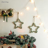 Yickyue Gerring Christmas Decoration Star Wall Hanging Living Room Pendant Creative Fashion Halloween Outdoor Cute Room Decor Home Gifts