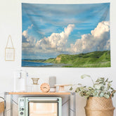 Ins Wall Hanging Cloth Scenery Tapestry Bedhead Wall Tapestries Cartoon Window Short Curtain Street Landscape Printed Tapestry