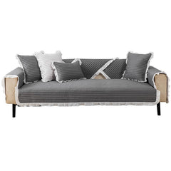 Deep Gray Corner Sofa Towel Covers Cotton Sofa Slipcover Couch Cover Removable Pet Dog Kids Mat Sofa Furniture Cushion Blanket