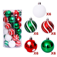 Yickyue 30pcs 6cm Christmas Shaped Electroplating Christmas Ball Christmas Tree Ornament Hanging Pendant Home Decorar New Year Navidad