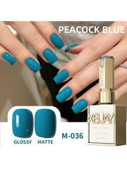 YICKYUE - Japanese Spring-Summer Peacock Blue Gel - Skin-Brightening, Home & Salon Use Nail Polish