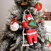 Yickyue Christmas Pendant Santa Claus Hanging Doll Ladder Rope Climbing New Year Tree Decoration Christmas Tree Hanging Decor