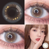 YICKYUE - A Pair of Colored Contact Lenses Cat Eye Lenses Colored Cosmetics Diamond Lenses and Eye Contact Animation Accessories Year