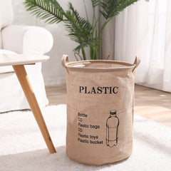 Yickyue Large Capacity Linen Laundry Basket Clothes Toy Sundries Organizer Wardrobe Waterproof Storage Basket Home Storage Supplies