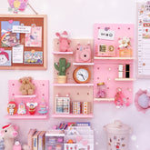 Wall-Mounted DIY Hole Board Rack Holder Home Hole Board Shelf Room Decor Hole Plate Organizer Holder Toy Blind Box Storage Board