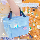 Kawaii Thermal Lunch Bags For Women Girls Kids Cute Insulated Lunch Box Tote Cooler Bento Pouch Office School Food Storage Bags