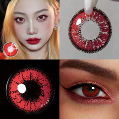 YICKYUE 1Pair Halloween Lenses Colored Contact Lenses for Eyes Anime Lenses Cosplay Lenses Blue Lenses Purple Lenses Big Eye Lense