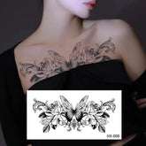 YICKYUE - Waterproof Long Lasting Temporary Tattoo Stickers Breast Chest Sexy Large Fake Tattoos Herbal Juice Ink Adult Body Art Painting