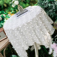 YICKYUE - American Lace Tablecloth Cover Towel Idyllic Retro Tablecloth Princess Style Rectangular Round Table Cover Wedding Decoration