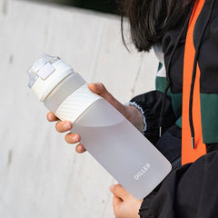 880ml/530ml Portable Tritan Material Water Bottle With Straw Durable Outdoor Sport Fitness Travel Drinking Bottle Eco-Friendly