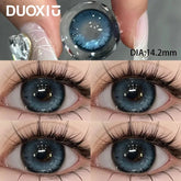 YICKYUE - 2pcs Colou Contact Lenses With Diopter Myopia Diameter 14.2mm to 14.5mm Blue Beauty Pupil High Quality Lens Free Shipping