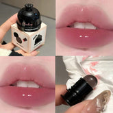 YICKYUE - With Silicone Lip Brush Jelly Solid Lip Gloss Non-stick Mirror Lip Tint Lasting Makeup Moisturizing Canned Crystal Lipstick Mud