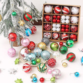 Yickyue 42/44 Pcs Colorful Christmas Balls Christmas Tree Ornaments Xmas Hanging Pendants Home Decor New Year Gifts Noel Navidad 2022