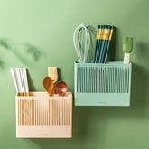 Wall Hanging Kitchen Storage Holder Spoon Fork Chopstick Tableware Organizer Drainer Rack Multifunction Flatware Cutlery Drying