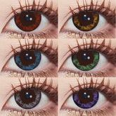 YICKYUE Graded 1pair Color Contact Lenses Diamond Series Softlens 14.4mm