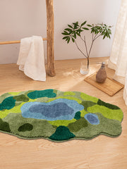 YICKYUE - Modern Design 3D Moss Living Room Area Rug Green Moss Soft Carpet Bedroom Bedside Floor Mat Anti-slip Balcony Hallway Home Rugs