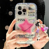 YICKYUE - Laser Gradient Star Phone Case For iPhone 11 Case iPhone 14 13 12 Pro Max XS XR X 7 8 6 6s Plus SE Shockproof Soft Clear Cover