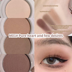 Yickyue 4 Layers Matte Eyeshadow Natural Long Lasting Color Rendering Fashion Glitter Pearlescent Eye Shadow Contouring Palette Cosmetic