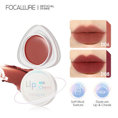FOCALLURE 12 Colors Velvet Matte Canned Lip Mud Lipstick Lip Gloss Long Lasting Lip Balm Lip Glaze Women Lip Makeup Cosmetics