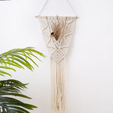 Macrame Wall Hanging Boho Decor Macrame Tapestry Indoor Flower Decoration Hanging Basket for Bedroom Living Room Wedding Decor