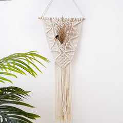 Macrame Wall Hanging Boho Decor Macrame Tapestry Indoor Flower Decoration Hanging Basket for Bedroom Living Room Wedding Decor