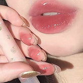 Yickyue Glitter Lip Glaze Beautiful Long Lasting Lip Color First Kiss Series Moisturizing Bright Blooming Liquid Lipstick Cosmestic