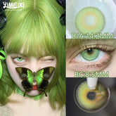 YICKYUE - 1 Pair Myopia Color Contact Lenses for Eyes Green Eye Lenses High Quality Prescription Blue Beauty Pupil Free Shipping