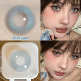 YICKYUE - 2pcs Beauty Pupils Natural Blue Lens Prescription Colored Contact Lenses for Eyes Myopia Eye Color Lenses Violet Lenses