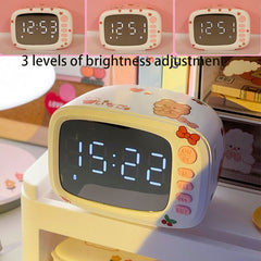 Desk Decor Clock Speaker TV Wireless Bluetooth Speaker Charging Subwoofer Alarm Clock Desktop Kawaii Decoration cute decor