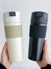 * Mushrooms 9527 *Korean-style Intelligent Temperature Display Insulation Cup 304 Stainless Steel Outdoor Portable Water Cup