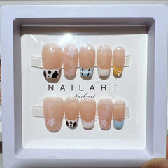 Cute Star Handmade Press On Nails