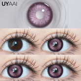 YICKYUE - 14.5mm Lenses Colorful Lenses Purple Colored Lenses 15mm Big Diameter Black Lenses Blue Color Contact Lenses for Eyes y2k