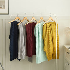 Yickyue Waffle Plaid Knitted Blanket Nordic Solid Color Throw Blanket Sofa Nap Cover Bedspread Shawl Portable Blanket Home Textile