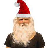 Christmas Silicone Headgear Old Man Performance Props My Old Man Christmas Holiday Funny Mask Super Soft Santa Adult Cosplay