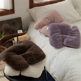 YICKYUE - Winter Warm Plush Stuffed Sofa Seat Cushion Imitation Rabbit Fur Throw Pillow for Couch Plush Office Chair Mat Pillow Home Decor
