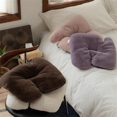 YICKYUE - Winter Warm Plush Stuffed Sofa Seat Cushion Imitation Rabbit Fur Throw Pillow for Couch Plush Office Chair Mat Pillow Home Decor