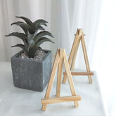 W&G Mobile phone support small easel wooden creative decoration triangle bracket pine wood display ornament photo card frame