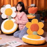 Flower-Shaped Throw Pillow Cushion Tatami Floor Cushion Backrest Integrated Chair Cushion Floor Seating Cushions Mat Chair Pad