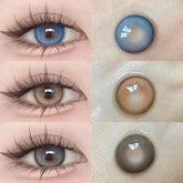 YICKYUE - 1pair/2pcs Fashion Color Contact Lenses Natural Prescription Myopic Lenses Student Natural on Eye Use Lenses Free Shipping