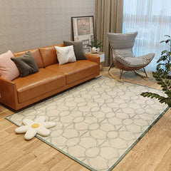 YICKYUE - Modern Light Luxury Living Room Carpet Irregular Green Classic Nordic Art Design Bedroom Rug Minimalist Girl Home Decoration Mat